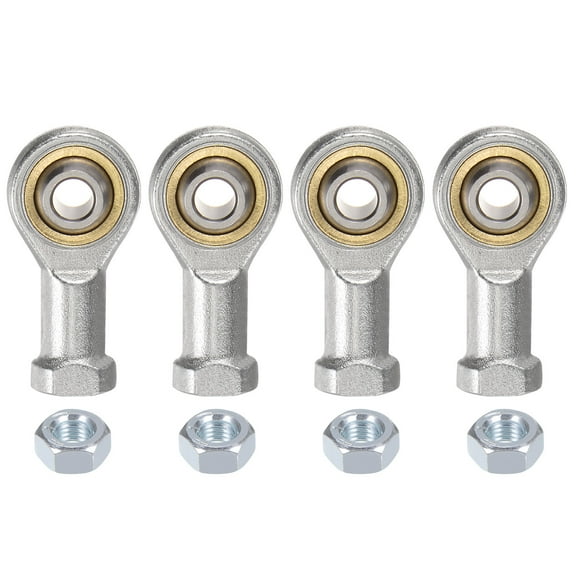 Uxcell 4 Packs SI6TK PHSA6 M6 Female Rod End Bearing M6x1 Right Hand Thread, Includes Jam Nut