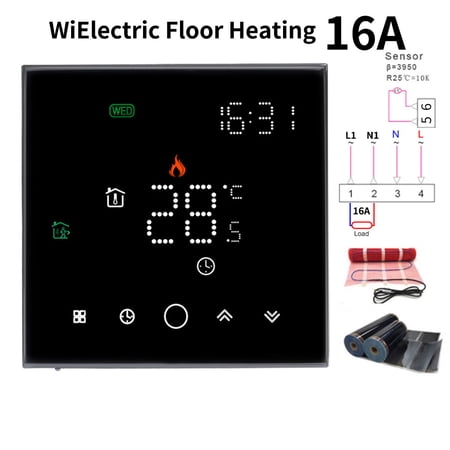 APP WiFi Smart Thermostat Electric Floor Heating/ Water/Gas Boiler Temperature Remote Controller Temperature Controller Easy to Operate
