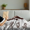 thumbnail image 3 of Anatomy Soft Flannel Fleece Throw Blanket, Human Body with Internal Organs Sketch Health Biology Man Physiology, Cozy Plush for Indoor and Outdoor Use, 70" x 90", Dark Brown White, by Ambesonne, 3 of 5
