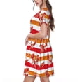 thumbnail image 2 of Disketp Red Lobster para Vestido de Manga Corta para Mujeres, Vestidos de Verano para Mujeres, Casual y Holgado para la Playa, 2 of 6