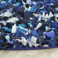 thumbnail image 3 of SAFAVIEH Rio Cassandra Confetti Polyester Shag Area Rug, Blue/Multi, 6' x 6' Round, 3 of 7