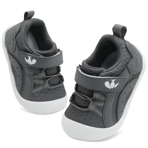 Zapatos de bebé FEETCITY para bebés descalzos, grises, de 6 a 12 meses