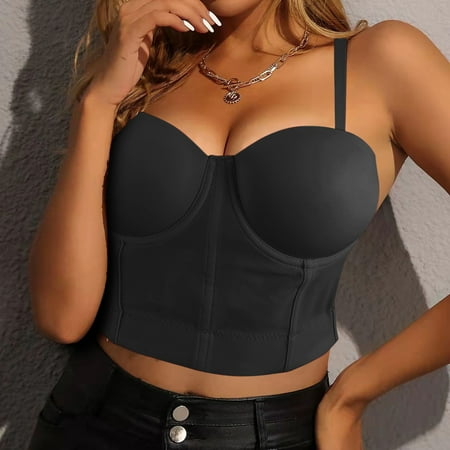 

Yuelianxi Open Back Bra Solid Small Sling Detachable Shoulder Strap Bridesmaid Dancer Body Shaping Chest Wrapping