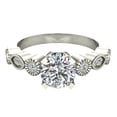 thumbnail image 5 of 0.92 Carat Vintage Engagement Ring Settings 14K White Gold (G,I1), 5 of 6