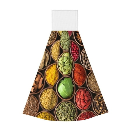 

Jgfou Spices And Herbs Print Coral Fleece Microfiber Hanging Hand Towel Soft Premium Dishcloths Multi-Purpose Dust and Stain Removal Cleaning Supplies