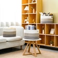 thumbnail image 5 of Gradient Brown Large Woven Cotton Rope Storage Basket for Books, Toys, or Decorative Shelves（3PCS), 5 of 7