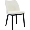 thumbnail image 3 of Modern Dining Chairs Set of 2 Upholstered Fabric Side Chairs with Padded Seat, Sturdy Wood Legs for Kitchen, Restaurant, Cafe Stylish Comfort Dining Room Seating, 3 of 9