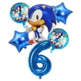 thumbnail image 3 of Juego de 6 globos digitales para fiesta temática de Sonic The Hedgehog para niños, productos decorativos de cumpleaños de Sonic, juguetes para niños, globos de helio, 3 of 5