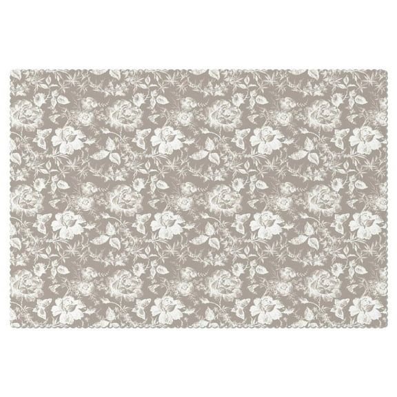 Rectangle Grey Embroidery Tablecloth -Linen Fabric Table Cloth - Washable Reusable Table Cover with Dust-Proof Wrinkle Resistant for Restaurant, Picnic, Indoor and Outdoor Dining 60 Inch X 84 Inch