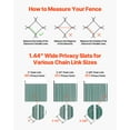 thumbnail image 4 of VEVOR Chain Link Fence Privacy Slats Double-Wall with Wings for 4' High Fence Green, 4 of 9