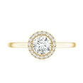 thumbnail image 4 of Rosec Jewels Minimalist Diamond Halo Promise Ring for Women - EF-VS Quality - Ready to Gift, 14K Yellow Gold, US 11.50, 4 of 8