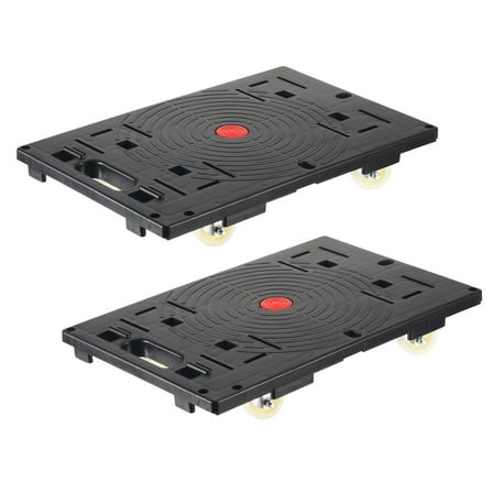 Uxcell Furniture Dolly Movers with 4 Wheels 330lbs Capacity for Heavy Furniture Black 1 Pack