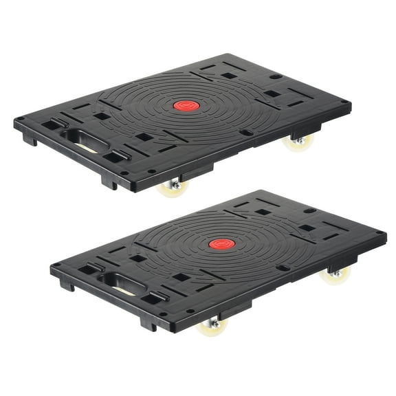 Uxcell Furniture Dolly Movers with 4 Wheels 330lbs Capacity for Heavy Furniture Black 1 Pack