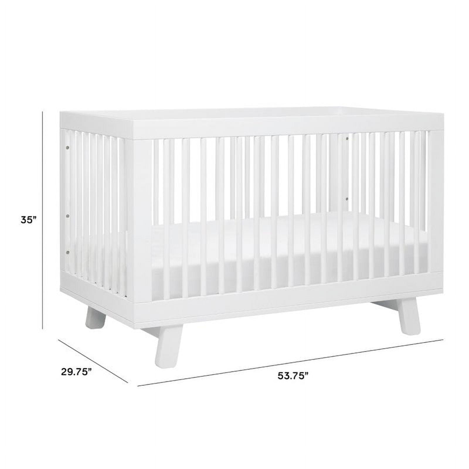 Babyletto Hudson 3 in 1 Convertible Crib with Toddler Conversion Kit White