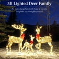 thumbnail image 3 of Best Choice Products 3-Piece Lighted Christmas Deer Set Outdoor Yard Decoration w/ 360 LED Lights, Stakes - Iridescent, 3 of 8