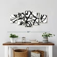 thumbnail image 2 of Elephant Stock Black White Abstract Wall Art - Horizontal Multi Panel Canvas - Living Room Wall Decor - Abstract Multi Panel - White And Black Decor - 29" x 12", 2 of 4