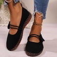 thumbnail image 5 of Wensltd Women Wide Width Loafers Round Toe Flats for Spring Daily Walking Solid Color Black, 5 of 9