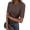03-Coffee, variant on ANRABESS Half Sleeve Tops for Women Spring Summer Casual Ribbed Tops Knit Slim Fitted Basic Tee Shirts Crew Neck T Shirts White Medium