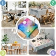 thumbnail image 4 of Rainbow Tie Dye Cloud Square Tablecloth,Waterproof Square Table Cover,Wipeable Spillproof Washable Table Cover for Home Kitchen Party Decor 42"X42"(107x107cm), 4 of 6