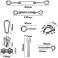 thumbnail image 3 of 30m Stainless Steel Rope Hanging Kit, 2mm Coated Stainless Steel Rope With Turnbuckle And Hooks, For Hanging Lights, Climbing Plants, Clotheslines, Pe, 3 of 5