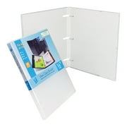 3 Ring Case View Binder with Overlay - .50 Inches - 3 Pack (Clear)