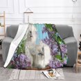 UltraSoft Micro Fleece Blanket,Cute Cat In Bamboo Basket,Warm Throw