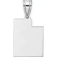 thumbnail image 1 of Sterling Silver Silver/Rhodium-Plated Utah State Pendant Made In United States xna707ss-ut, 1 of 5