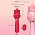 thumbnail image 3 of Retractable Rose Shape Male Stroker with Tongue Like Licking Sensation Pleasure Toy for Adults Unforgettable Stimulation Red, 3 of 4