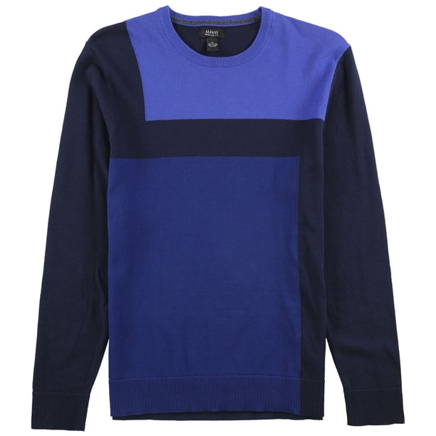 Alfani suéter de punto para hombre, azul, 2XLT