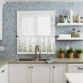 thumbnail image 6 of Spring Flowers Kitchen Curtains Valances and Tiers Set of 3 Plants Tier Curtains and Valance Rod Pocket Valance Curtains Set for Kitchen Bathroom Small Windows 27.5"W x 36"L (Pack of 3), 6 of 8