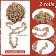 thumbnail image 2 of 2 Rolls 5.4M/17.7 Feet Rustic Burlap Christmas Garland Burlap Ribbon Garland Cloth Fabric Burlywood Wrinkle Buffalo Garlands Decor for Home Outdoor Christmas Tree Party Craft DIY Decoration, 2 of 6