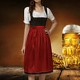 thumbnail image 2 of German Oktoberfest Women's Classic Solid Color Half Apron With Ties For Party Dress Bavarian Style, 2 of 8