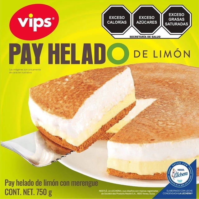 Pay helado Vips La Lechera de limón 750 g