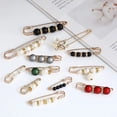 thumbnail image 2 of Women New Skirt Waist Artifact Waist Pin Cute Imitation Pearl Rhinestone Brooch Anti-lighting Pin Jewelry H1379, 2 of 7