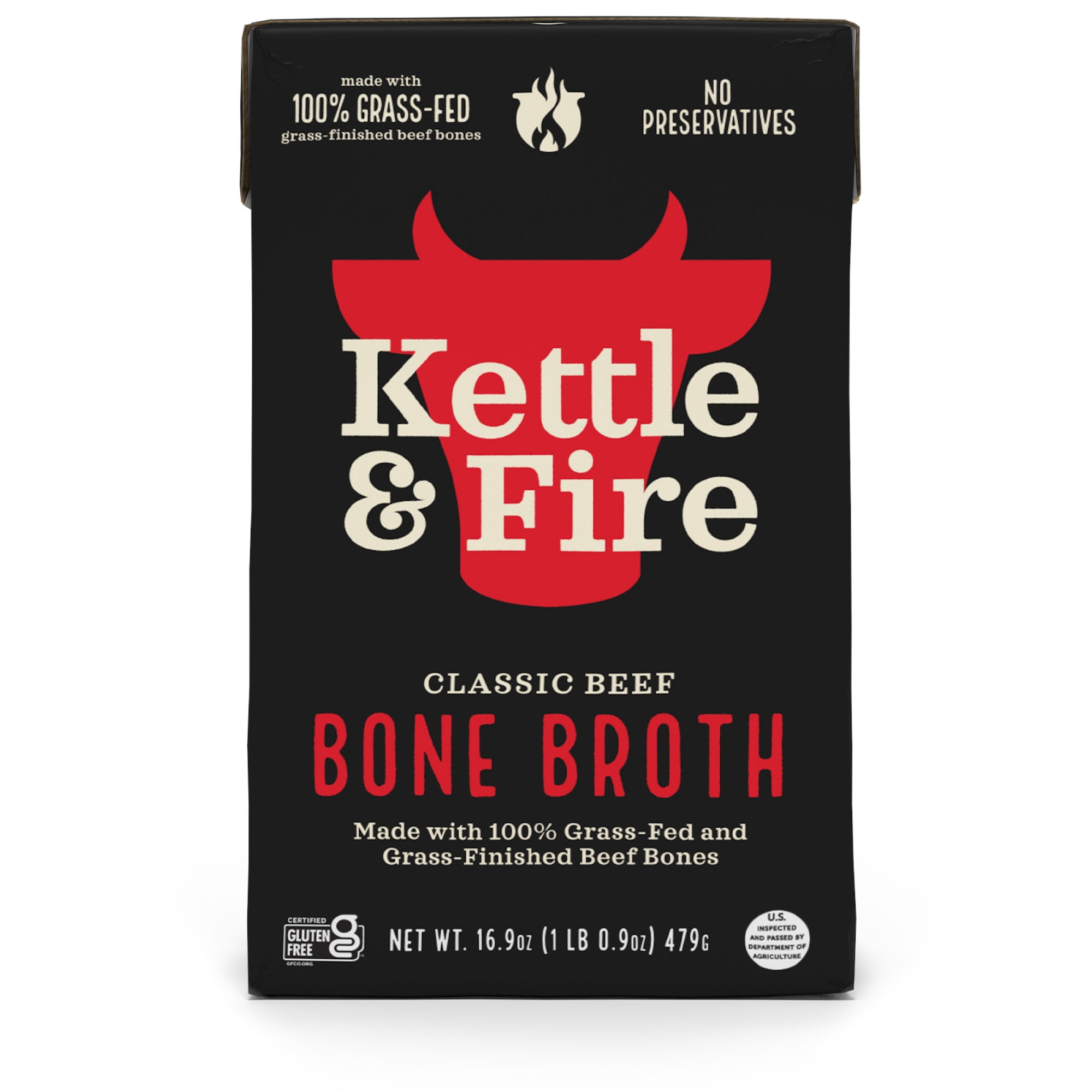 Kettle & Fire Beef Bone Broth, Shelf-Stable, 16.9oz