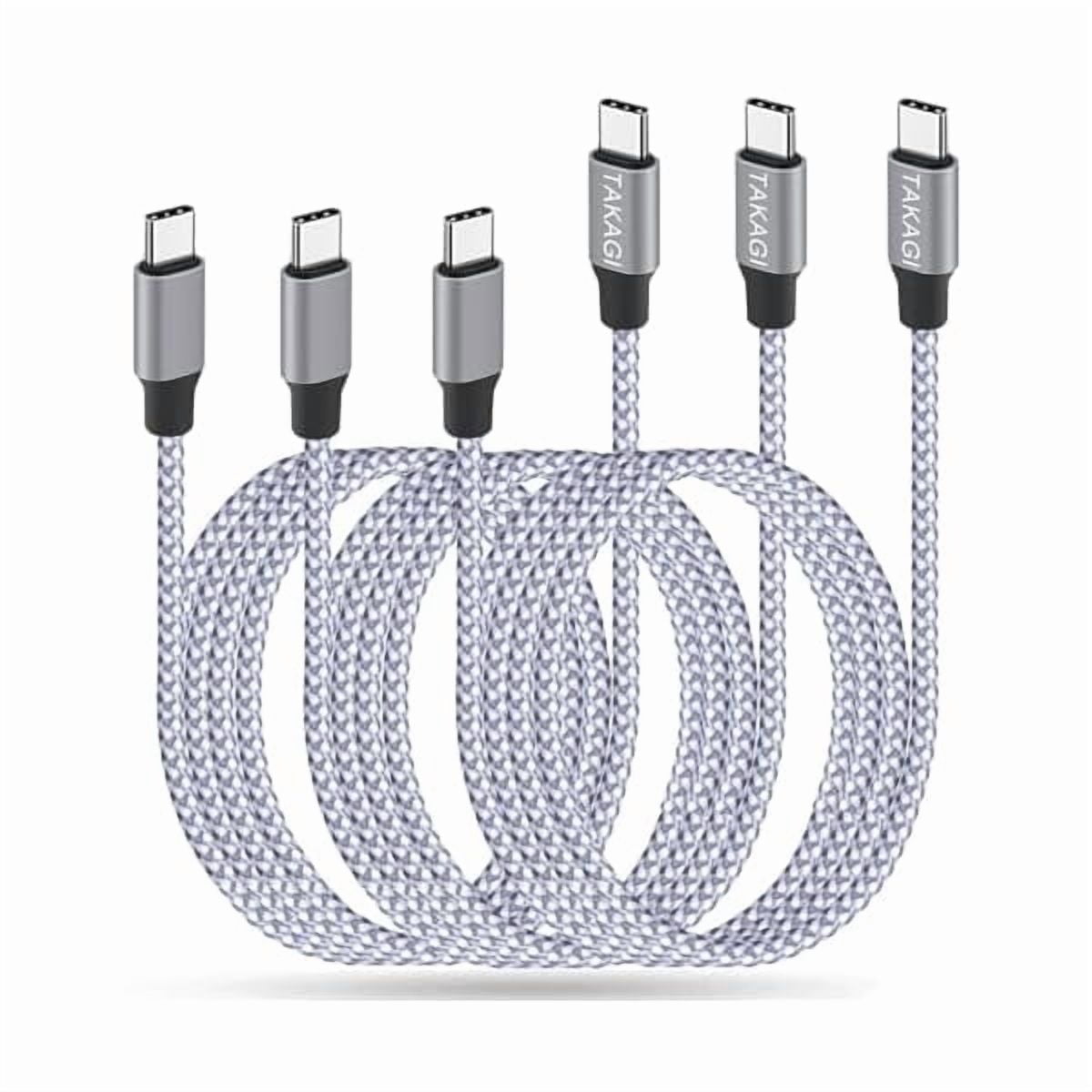 USB C Cable,for iPhone 17 16 Charger Cord,USB C to USB C Fast Charging Braided Nylon 60W 6FT 3Pack Type C Cable for iPhone 17 Pro Max 16 15 Pro,Plus,iPad mini,Air 5,MacBook,Samsung Galaxy S25,S24,S23