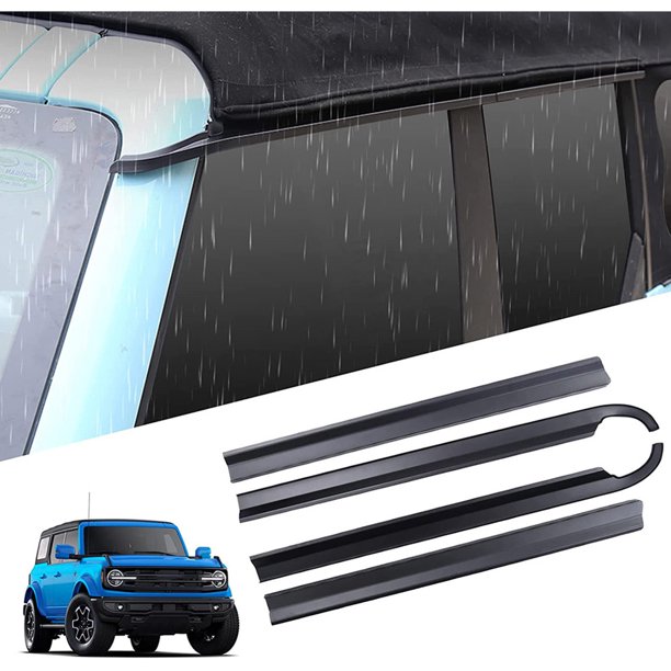 4 Pcs Rain Guards Window Visors Compatible With 2021 2022 Ford Bronco 4