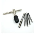 thumbnail image 5 of Juego de 6 machos de roscar, llave de trinquete con mango en T ajustable, llave de roscar con rosca de máquina, tapón métrico, machos de roscar en T, 5 of 5