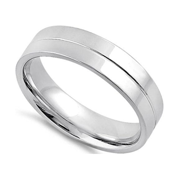 Mooneye Dual 2 mm Stackable Band 925 Sterling Silver Platinum Plated Women Wedding Ring Jewelry