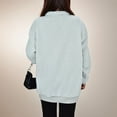 thumbnail image 4 of Sweatshirt Women Women's Solid Color Sweatshirt Womens Oversized Half Zip Pullover Long Sleeve Sweatshirt Quarter Zip Hoodie Sweater Teen Girls Fall Blouse Clothes, 4 of 7