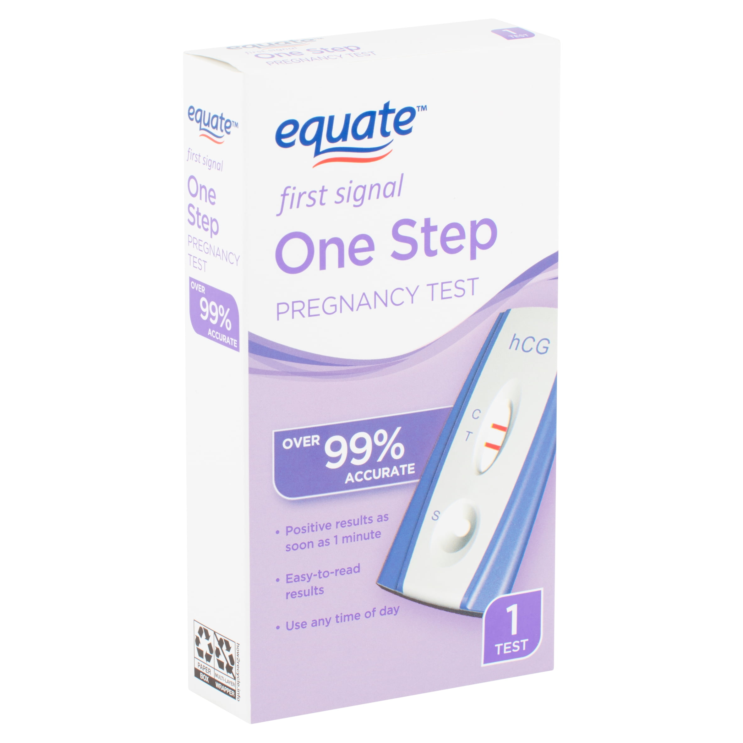 Equate First Signal One Step Pregnancy Test 1 Count Walmart Com Walmart Com