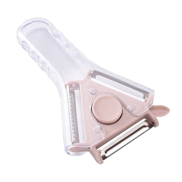 Wosthever Pelador de frutas 3 en 1 herramienta de cocina trituradora con mango de plástico vegetal Cocina y Comedor Rosado