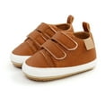 thumbnail image 4 of WILLFUN Unisex Baby Boys Girls High-Top Ankle Sneakers Toddler Soft Rubber Sole Infant Crib Shoes(Brown, 0-6 Months Infant), 4 of 5