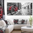thumbnail image 3 of Designart 'Retro Vintage Red Bike ' Cityscape Photo Canvas Art Print, 3 of 3