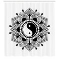 thumbnail image 3 of Ambesonne Black and White Shower Curtain, Lotus Flower, 69"Wx70"L, Black and White, 3 of 3