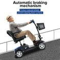 thumbnail image 6 of 4 Wheel Mobility Scooters for Seniors, Portable Folding Electric Mobility Scooter with Suspension, 360° Swivel Seat, Basket & Long-range Battery, Up to 300lbs/15.5 Miles, Blue, 6 of 9