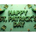 thumbnail image 4 of Happy Patrick's Day Clover Stars Green Hat Vertical Banner Backdrop St Patrick's Day Celebration Party Supplies Holiday Decoration Event Props, 4 of 8