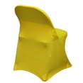 thumbnail image 2 of Your Chair Covers - Stretch Spandex Folding Chair Cover Yellow for Wedding, Party, Birthday, Patio, etc., 2 of 5