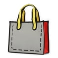 thumbnail image 1 of Bolso de hombro de dibujos animados en 3D, Bolso de mano informal para mujer, Bolso de playa de compras de lona a la moda, 1 of 9
