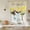 Wheat, variant on Spring Tie Up Curtains 45 Inches Long, Kitchen Window Curtains Over Sink, Country House Eggs Birds Botanical Floral Plaid Small Window Curtains Shade Balloon Curtains Valances for Bedroom 34"x45"